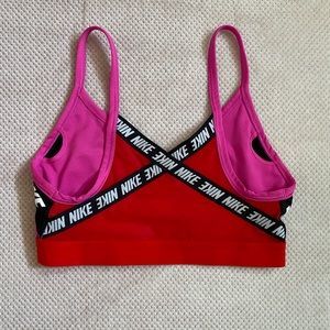 NWOT Pink & red mesh nike sports bra